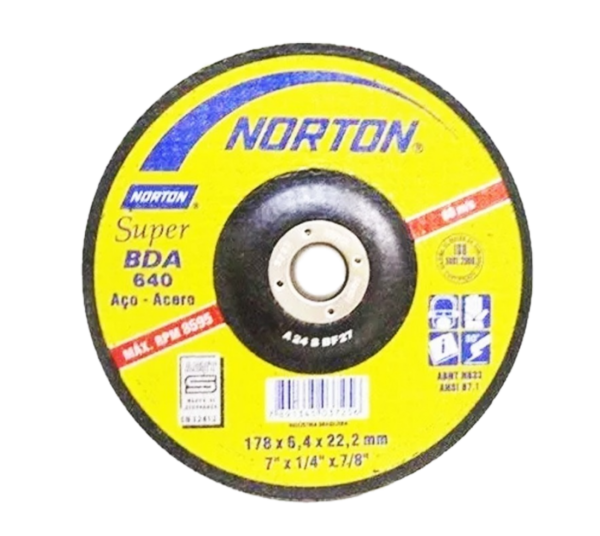 DISCO DESBASTE METAL BDA640 4 1/2"x1/4"x7/8"NORTON